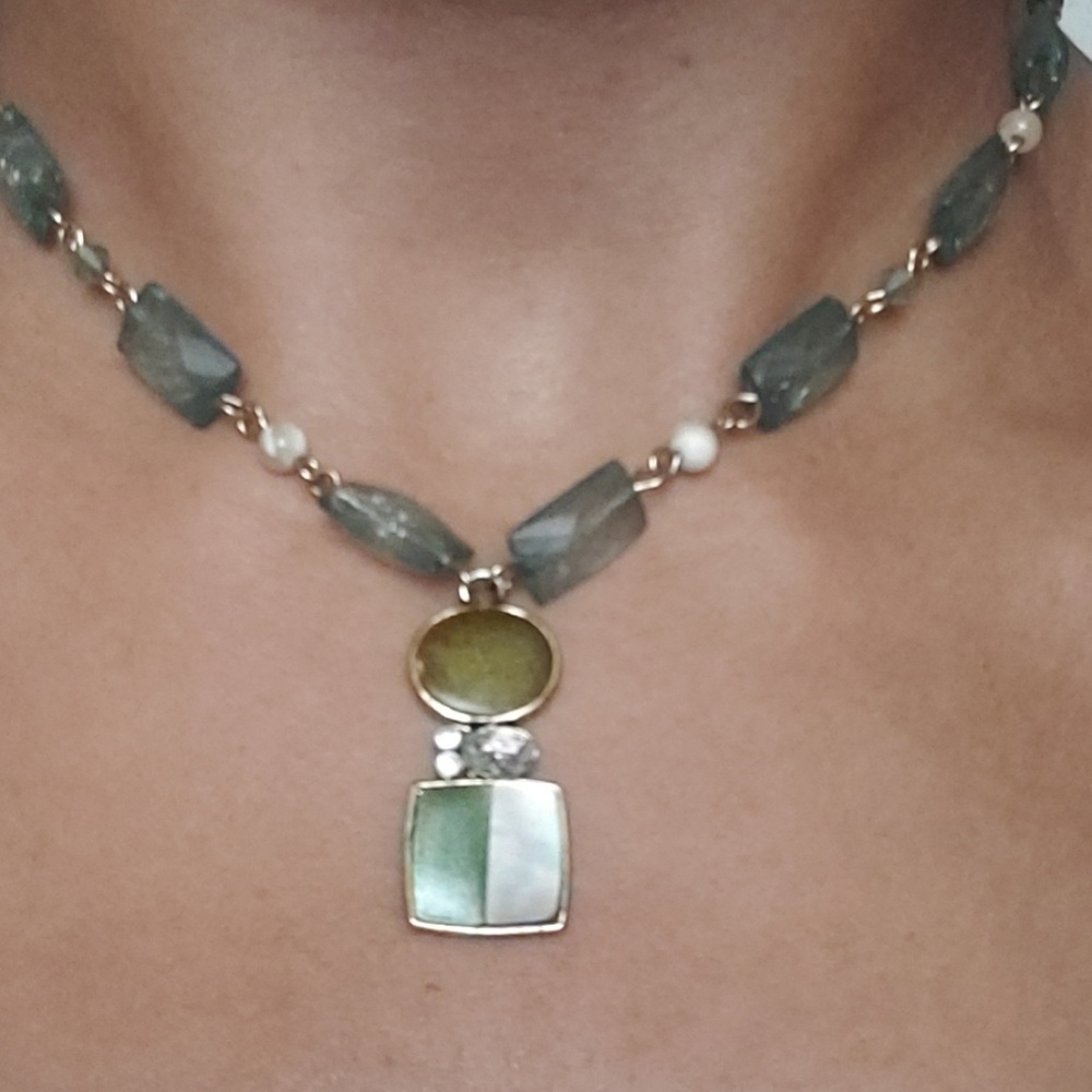 Beaded Necklace with Custom Pendant